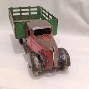 Vintage Red and Green Toy Truck